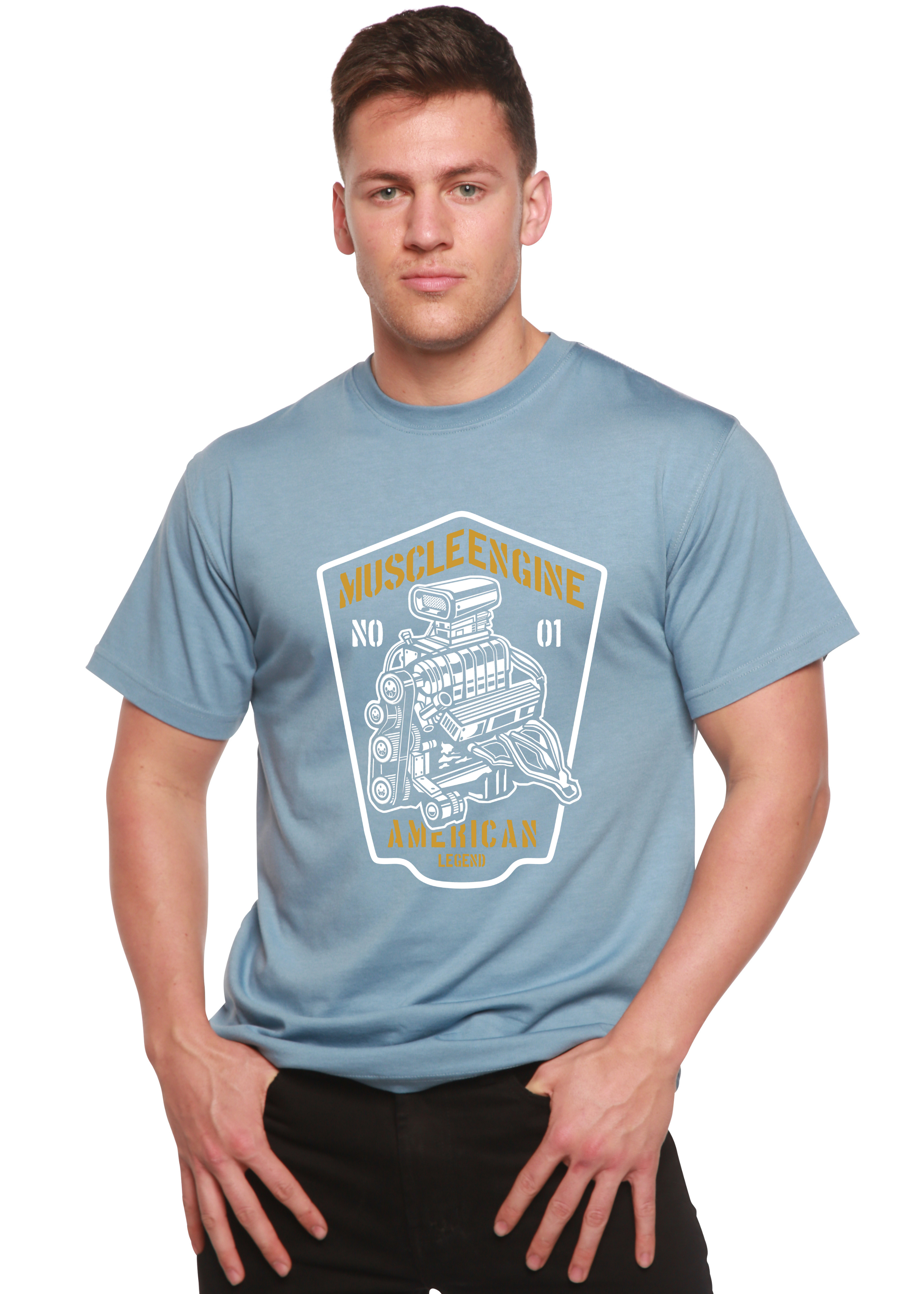 Muscle Engine Spun Bamboo® Men's Bamboo Viscose/Organic Cotton Short Sleeve Graphic T-Shirt
